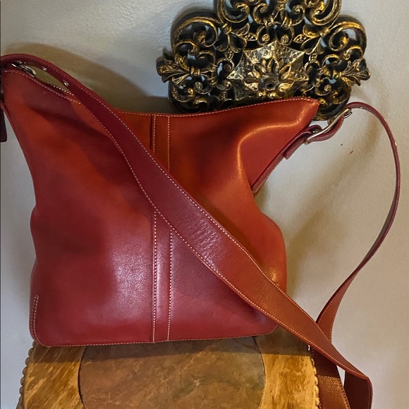 ❤️COACH Legacy Slim Duffle Vintage ‘03 - Red #9326 Adjustable Crossbody/shoulder - Picture 4 of 14